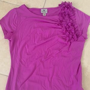 Worthington Pink Ruffle Top